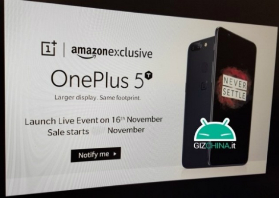 OnePlus 5T launch date, OnePlus 5T: Αναμένεται να ανακοινωθεί 16 Νοεμβρίου