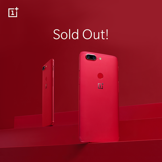 OnePlus 5T Lava Red, OnePlus 5T Lava Red: Sold out στη Βόρεια Αμερική