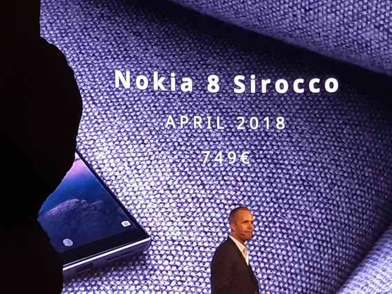 Nokia 8 Sirocco επίσημο SD 835 σχεδιασμό τιμή 749 ευρώ MWC 2018, Nokia 8 Sirocco: Επίσημο με 6GB RAM και νέο σχεδιασμό [MWC 2018]