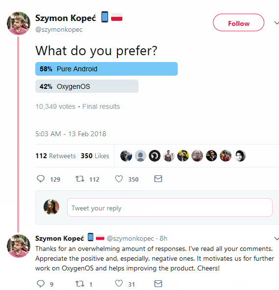 OnePlus poll Xiaomi, Product Manager της OnePlus τρολλάρει με poll τη Xiaomi