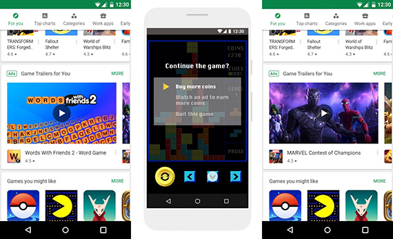 google δοκιμάζει διαφημίσεις video play store, Google: Δοκιμάζει διαφημίσεις με video στο Play Store