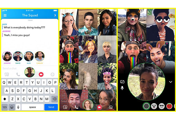 video chat, To Snapchat εισάγει τη λειτουργία video chat σε ομάδες ατόμων