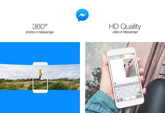 Messenger, Facebook Messenger: Μοιραστείτε φωτογραφίες 360 μοιρών και HD video στις συνομιλίες σας