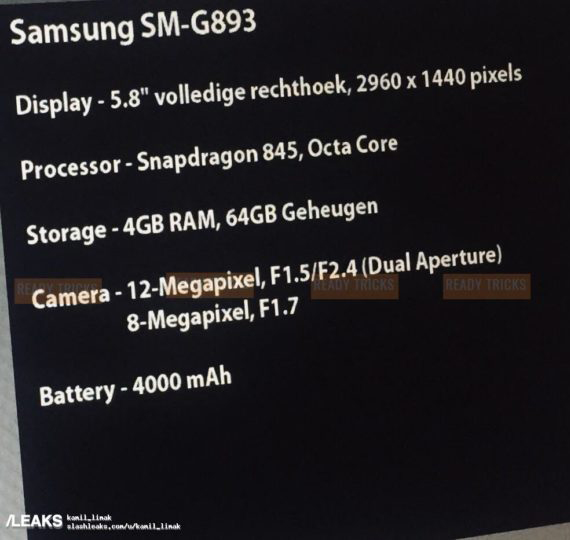 galaxy s9 active snapdragon 845 4gb ram 4000 mah μπαταρία, Galaxy S9 Active: Με Snapdragon 845, 4GB RAM και μπαταρία 4000mAh;