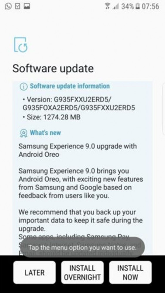 Galaxy S7/S7 edge, To roll out του Samsung Galaxy S7/S7 edge Oreo update ξεκίνησε