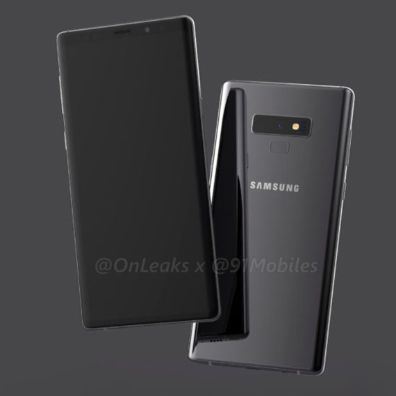 Samsung Galaxy Note 9, Samsung Galaxy Note 9: Render σε εικόνες και video