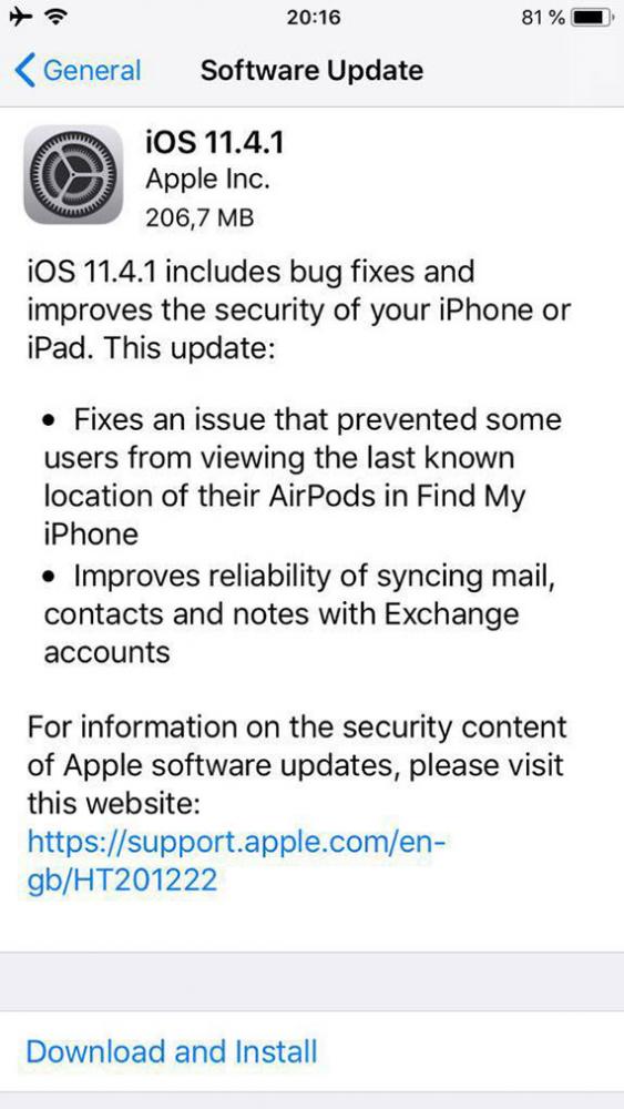 αναβάθμιση ios 11.4.1 usb restricted mode airpods email, Διαθέσιμο το iOS 11.4.1 με USB Restricted Mode, βελτιώσεις στην ασφάλεια και στο συγχρονισμό των email