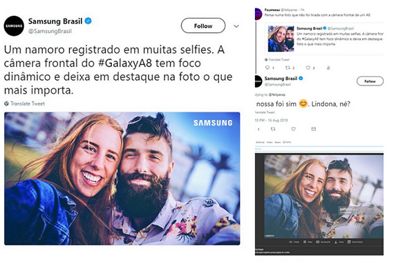 samsung stock images selfie camera galaxy a8 2018, Η Samsung χρησιμοποίησε stock photos σαν δείγμα της selfie camera του A8 (2018)