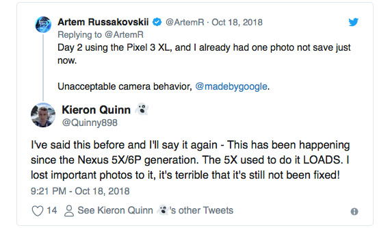 pixel 3 3xl δεν αποθηκεύουν φωτογραφίες, Τα Pixel 3 και Pixel 3 XL δεν αποθηκεύουν τις φωτογραφίες που τραβάνε οι χρήστες