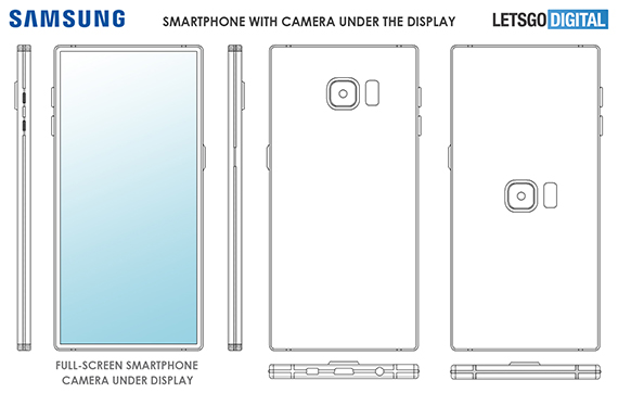 πατέντα samsung all screen σχεδιασμό selfie κάτω από οθόνη, Πατέντα της Samsung δείχνει all-screen σχεδιασμό και selfie κάμερα κάτω από την οθόνη