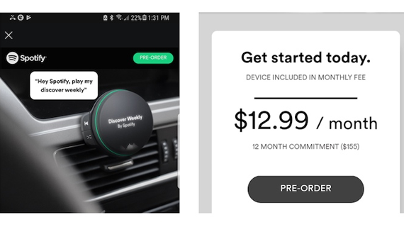 Spotify, Η Spotify ετοιμάζει τη δική της συσκευή αναπαραγωγής μουσικής για το αυτοκίνητο