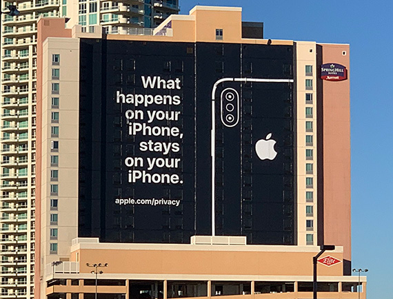 Apple διαφημίζει ασφάλεια δεδομένων iPhone Las Vegas CES 2019, Η Apple διαφημίζει την ασφάλεια των δεδομένων στα iPhone στην καρδιά του Las Vegas [CES 2019]