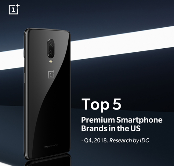 OnePlus, Η OnePlus είναι μία από τις πέντε κορυφαίες εταιρείες high-end κινητών στις ΗΠΑ