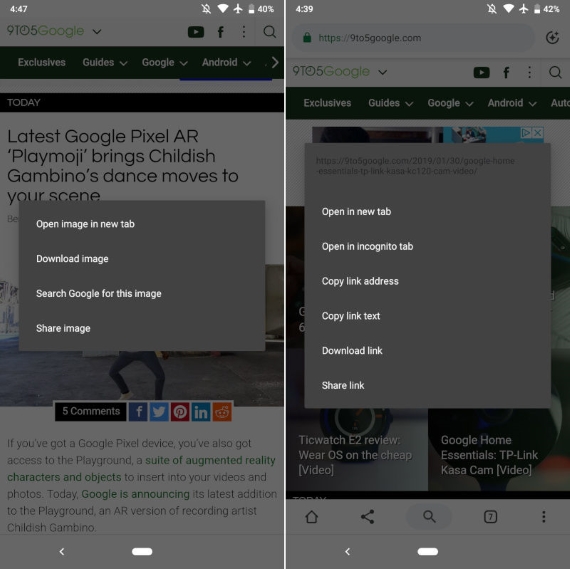 Dark mode, Η Google πειραματίζεται με το Dark mode για το Chrome στις Android συσκευές