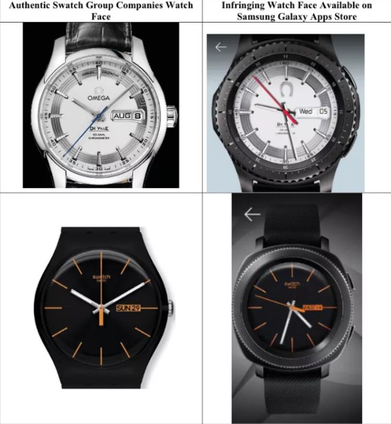 Swatch, Μήνυση της Swatch προς την Samsung για τα smartwatch