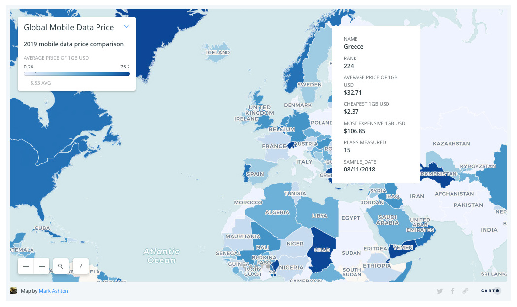 Ελλάδα mobile δεδομένα, Τα πιο ακριβά mobile δεδομένα στην Ευρώπη πληρώνουμε στην Ελλάδα