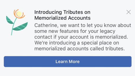 Facebook Tributes, Οι λογαριασμοί των νεκρών στο Facebook αποκτούν την ενότητα &#8220;Αφιερώματα&#8221;