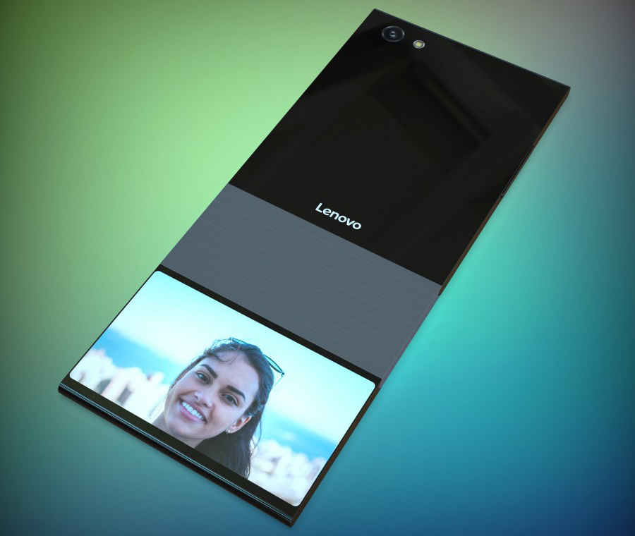 Lenovo, Η Lenovo κατέθεσε δίπλωμα ευρεσιτεχνίας για κάθετα αναδιπλούμενο smartphone