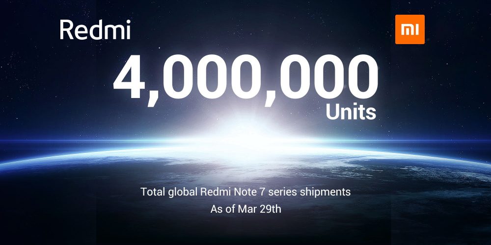 Xiaomi Redmi Note 7, Xiaomi Redmi Note 7: Πούλησε 4 εκατομμύρια τεμάχια σε λιγότερο από τρεις μήνες