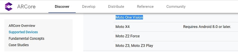 Motorola One Vision, Motorola One Vision: Επιβεβαιώθηκε μέσω του Google Arc