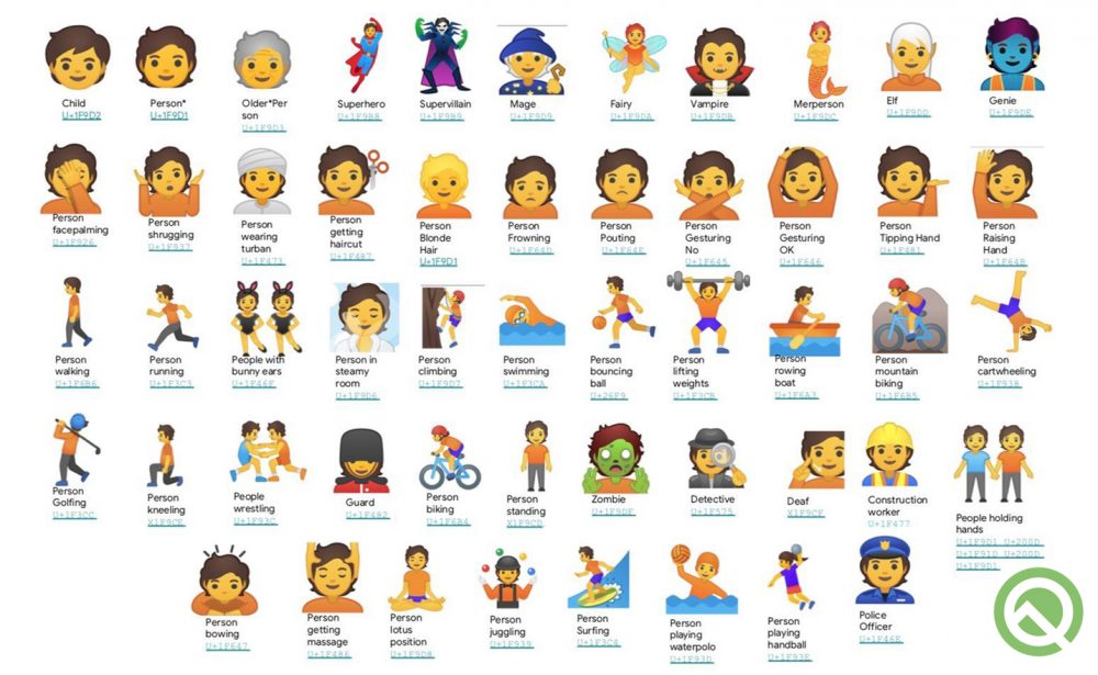 Android Q, Android Q: H Google πρόσθεσε 53 emoji ουδέτερου φύλου, καταρρίπτοντας τις διακρίσεις