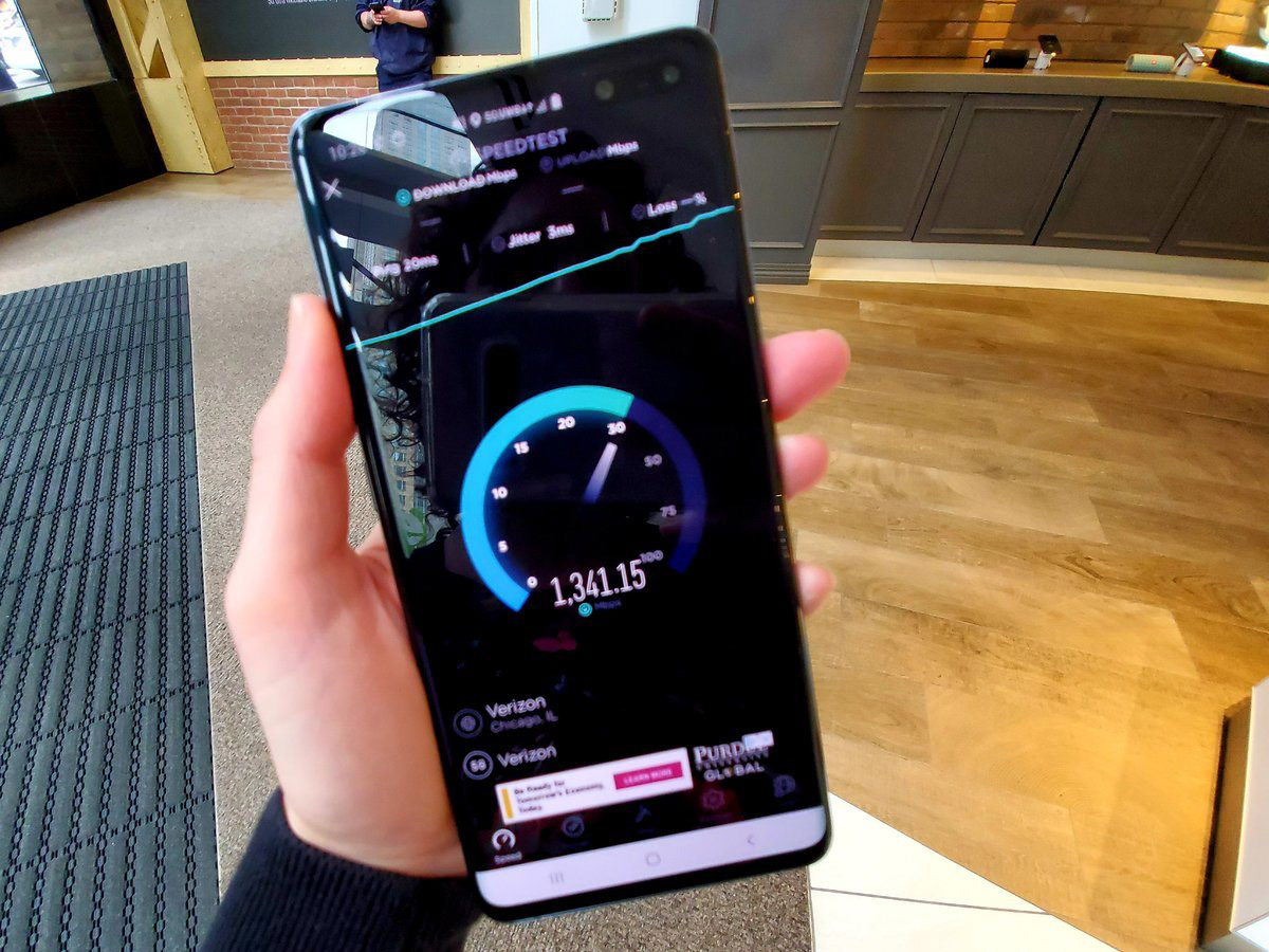 Galaxy S10 5G download speed, Samsung Galaxy S10 5G: Ξεπέρασε το 1.3Gbps download σε δοκιμή 5G speedtest