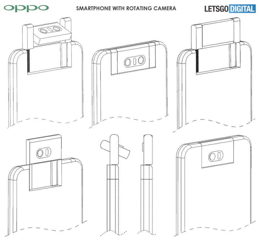Oppo, Oppo: Κατέθεσε δίπλωμα ευρεσιτεχνίας που δείχνει νέο βελτιωμένο μηχανισμό περιστρεφόμενης κάμερας
