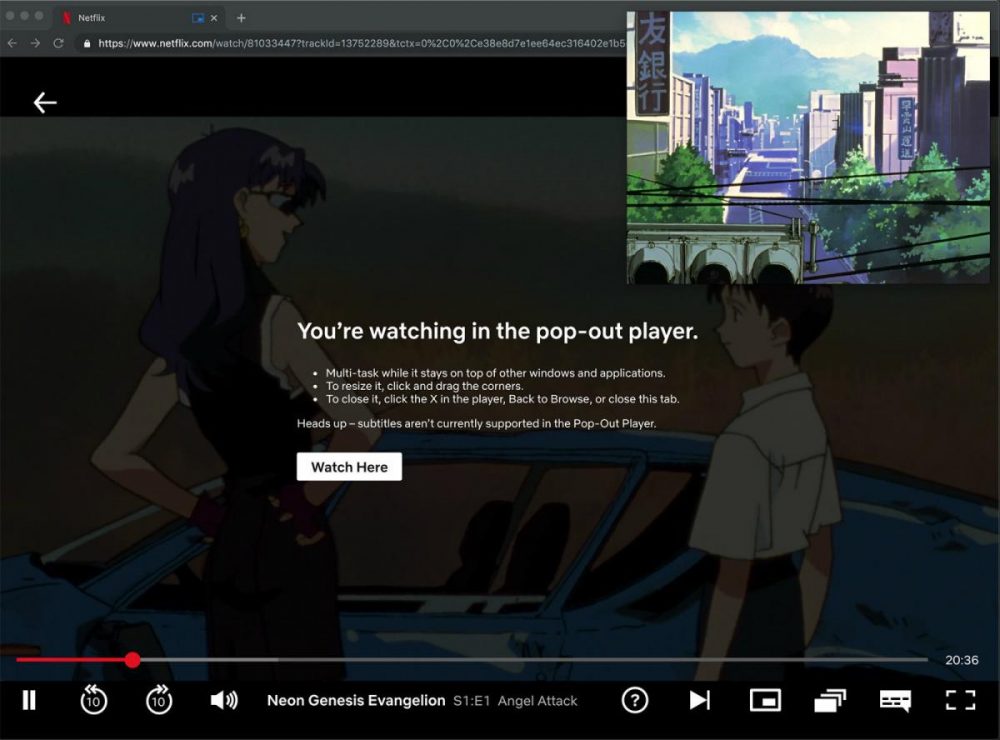 Netflix, Το Netflix δοκιμάζει pop-out player για streaming σε picture-in-picture mode
