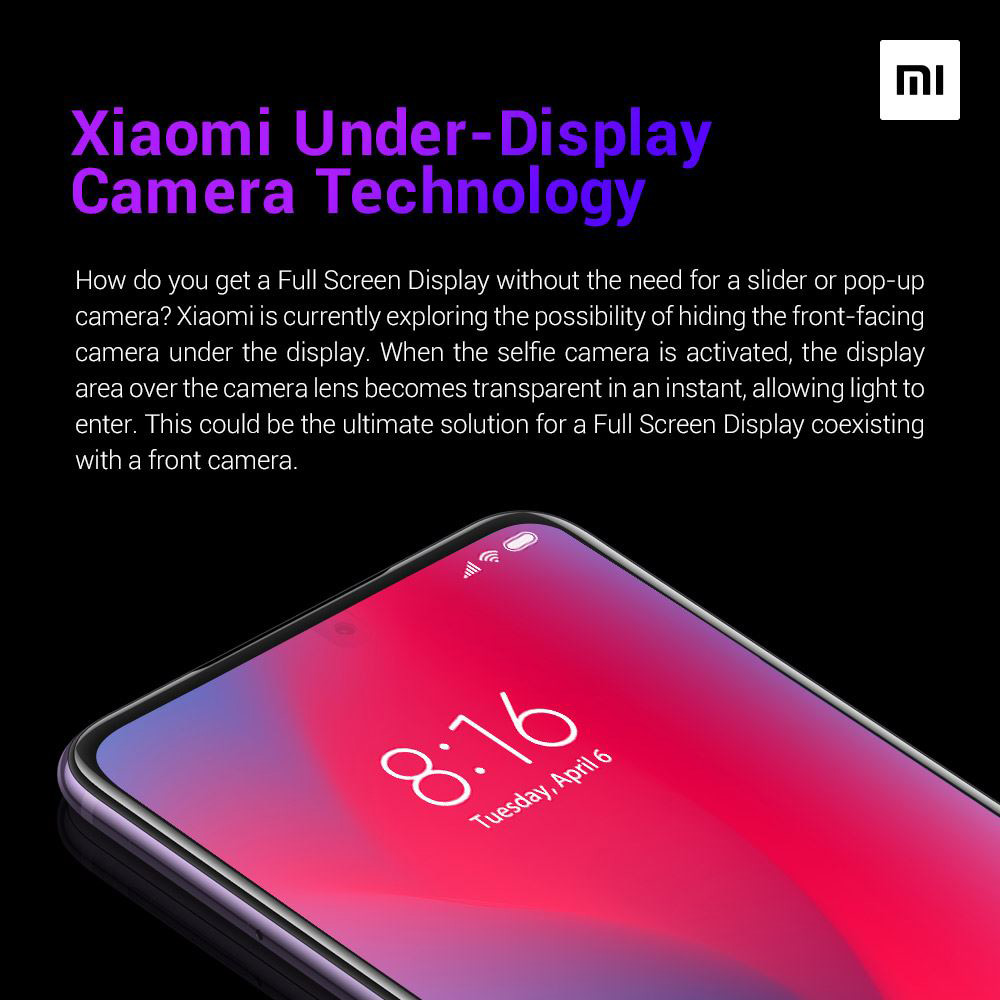 Xiaomi Under-Display Camera Technology, Η Xiaomi εξηγεί πως λειτουργεί η τεχνολογία selfie κάμερας μέσα στην οθόνη