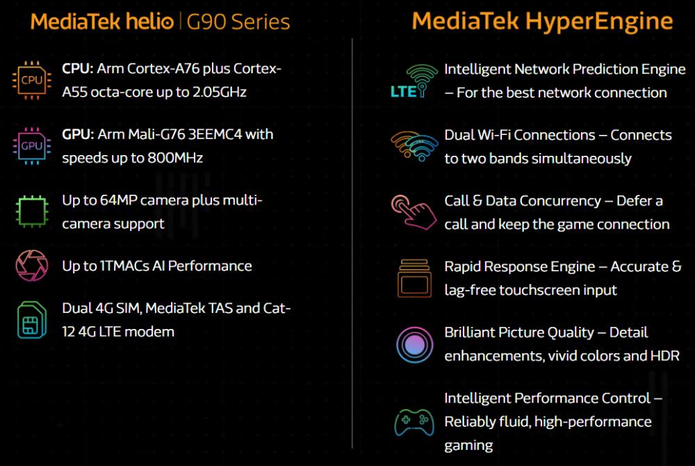 MediaTek Helio G90, MediaTek Helio G90 και G90T: Επίσημoι με ARM Cortex-A76, A55 και Mali G76