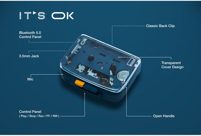 Ninm It' OK, Ninm It&#8217; OK: Η αναβίωση του Walkman με Bluetooth για σύνδεση ασύρματων ακουστικών ή ηχείου [βίντεο]