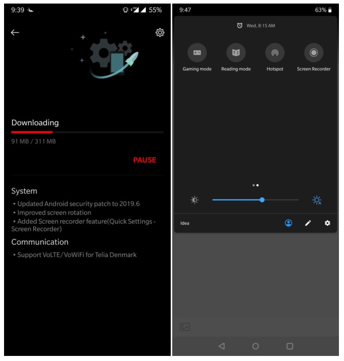 OnePlus 6, OnePlus 6 και 6T: OxygenOS 9.0.15/9.0.7 με Screen Recorder και τις ενημερώσεις ασφαλείας Ιουνίου