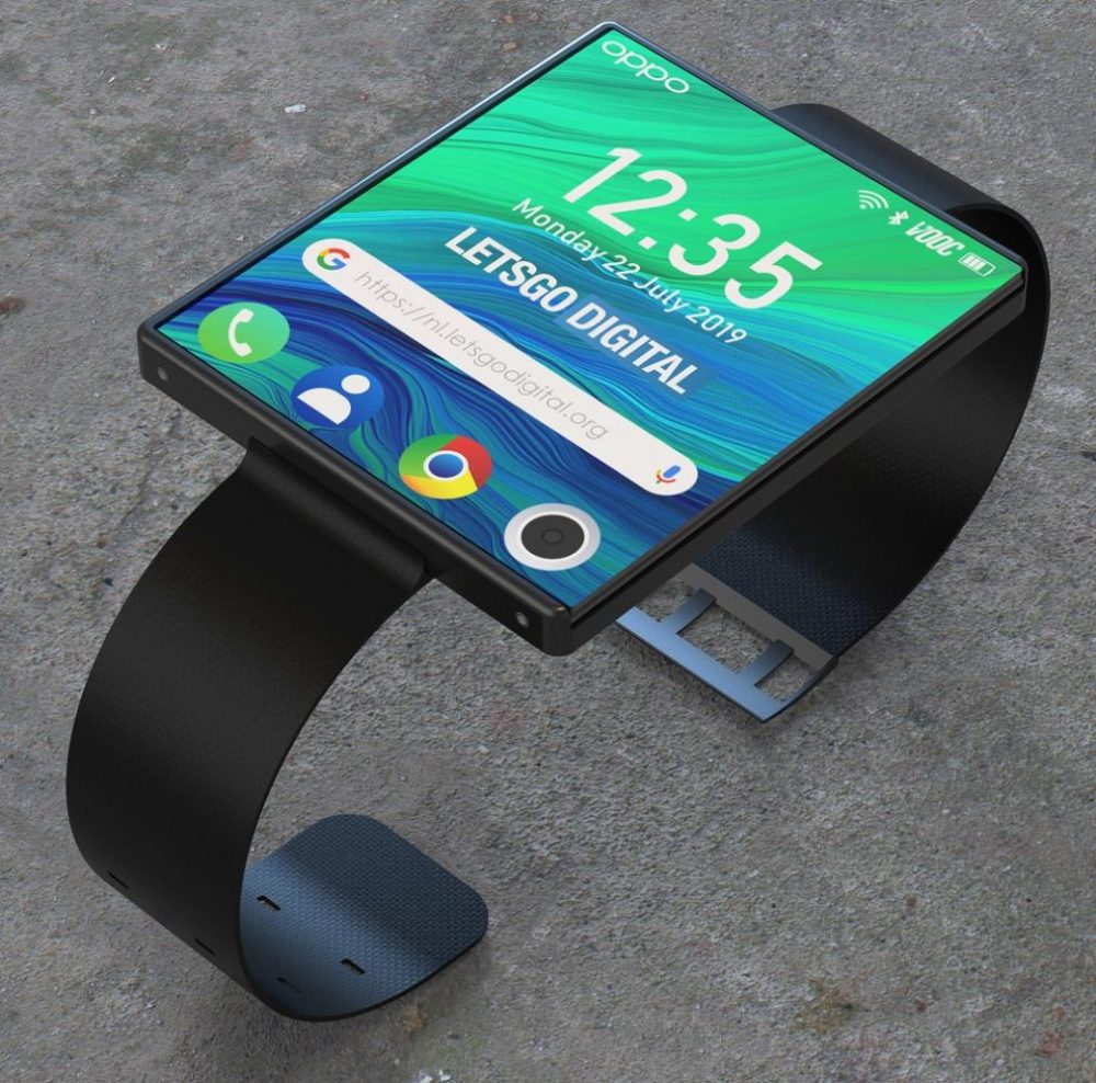 Oppo, Oppo: Κατέθεσε δίπλωμα ευρεσιτεχνίας για foldable smartwatch