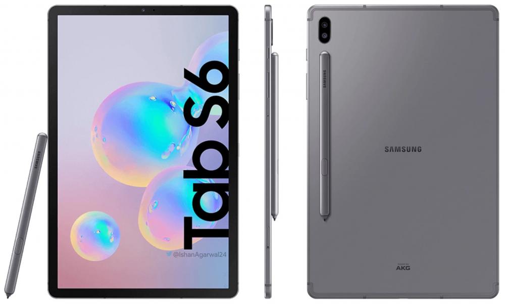 Samsung Galaxy Tab S6, Samsung Galaxy Tab S6: Νέα renders δείχνουν δεύτερο αισθητήρα στη selfie κάμερα