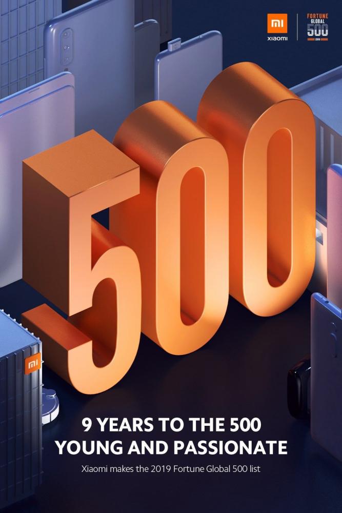 Xiaomi Fortune Global 500, Η Xiaomi για πρώτη φορά στη λίστα Fortune Global 500