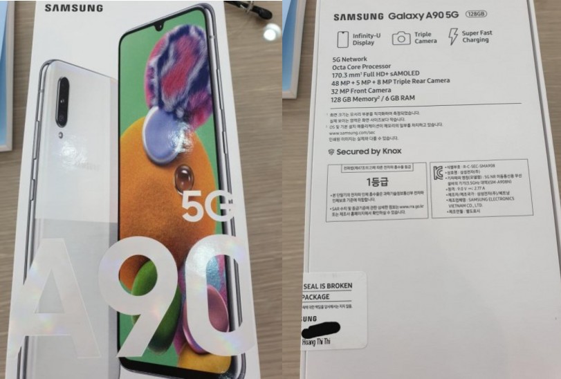 Galaxy A90 5G, Samsung Galaxy A90 5G: Retail box αποκαλύπτει τα χαρακτηριστικά του