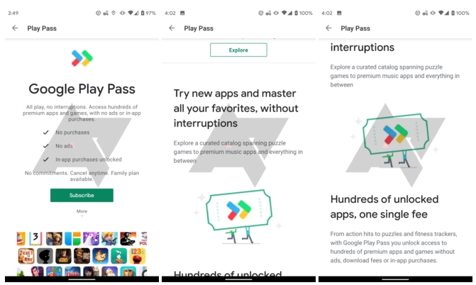 Play Pass, Google Play Pass: Συνδρομή για το Play Store που ανταγωνίζεται την Apple Arcade