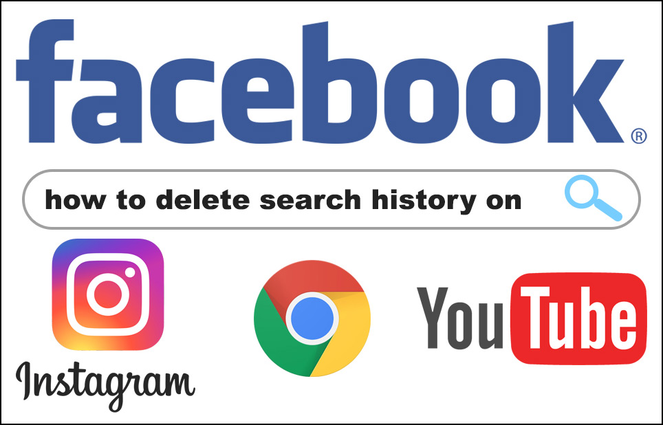 Οδηγός ιστορικό αναζήτησης, Πως να διαγράψετε το ιστορικό αναζήτησης σε Facebook, Youtube, Instagram και Chrome