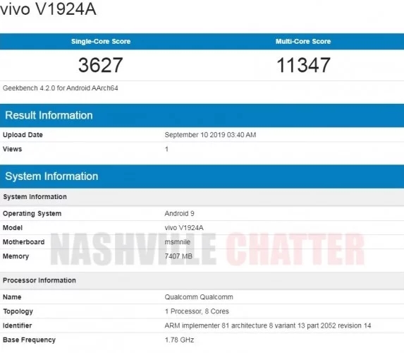Vivo NEX 3 5G, Vivo NEX 3 5G: Καταχώρηση στο Geekbench επιβεβαιώνει τον Snapdragon 855+