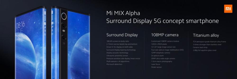 Xiaomi Mi MIX Alpha, Xiaomi Mi MIX Alpha: Το πρώτο all-screen body smartphone στον κόσμο