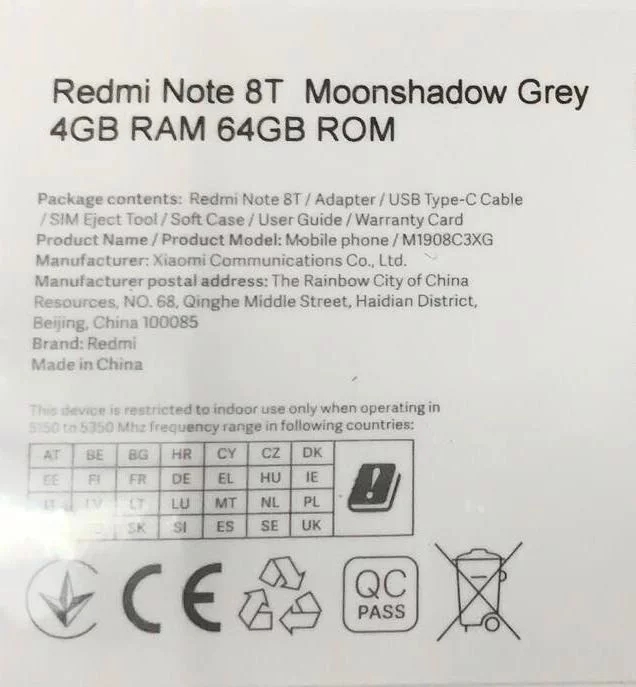 Redmi Note 8T, Redmi Note 8T: Live φωτογραφίες αποκαλύπτουν χαρακτηριστικά και σχεδιασμό