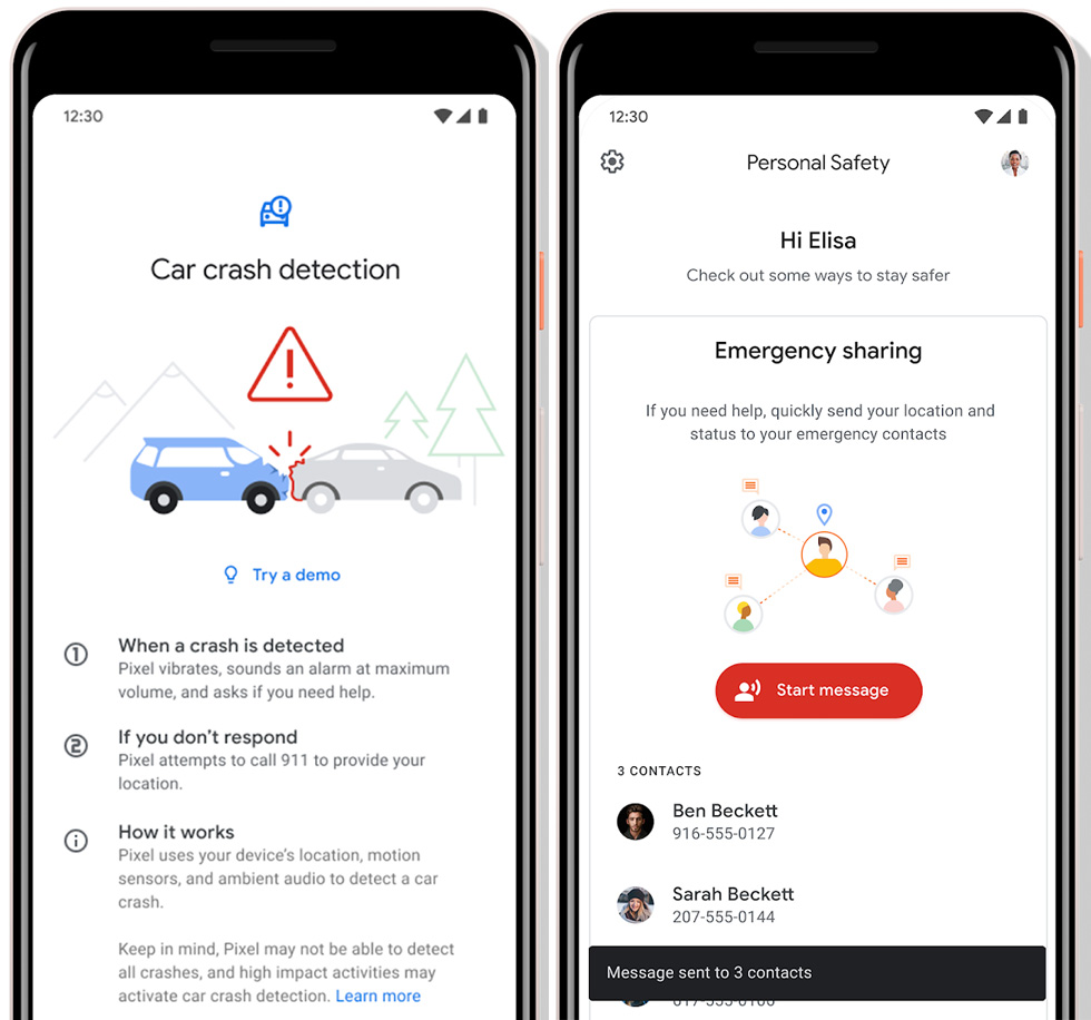 Google αισθητήρας πτώσης, Google: Αναγνώριση τροχαίου ατυχήματος σε απάντηση για τον αισθητήρα πτώσης του Apple Watch;