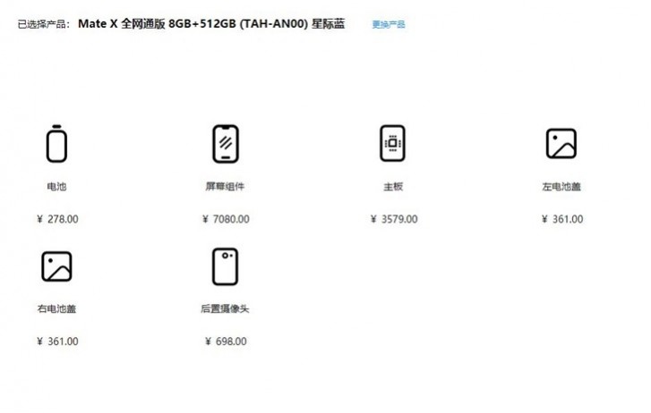 Huawei Mate X, Huawei Mate X: Η αντικατάσταση οθόνης κοστίζει όσο ένα iPhone 11 Pro