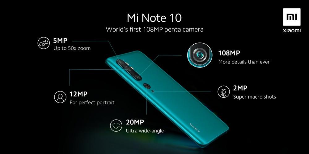 , Xiaomi Mi Note 10: Αποκαλύφθηκαν τα χαρακτηριστικά της 5πλης κάμερας