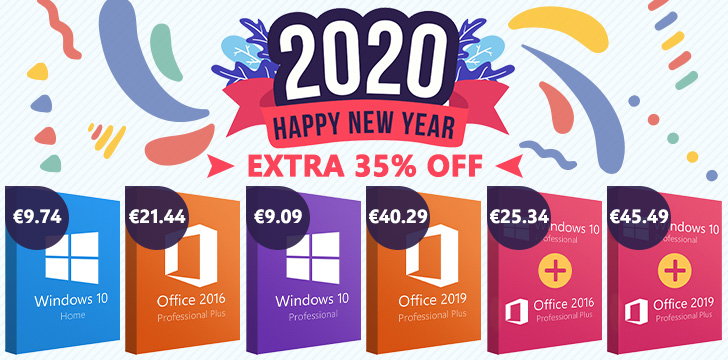 , Πρωτοχρονιάτικα deals σε λογισμικό: Windows 10 Pro με 9,99€, Office 2016 Pro με 21,44€ και Office 2019 με 45,49€