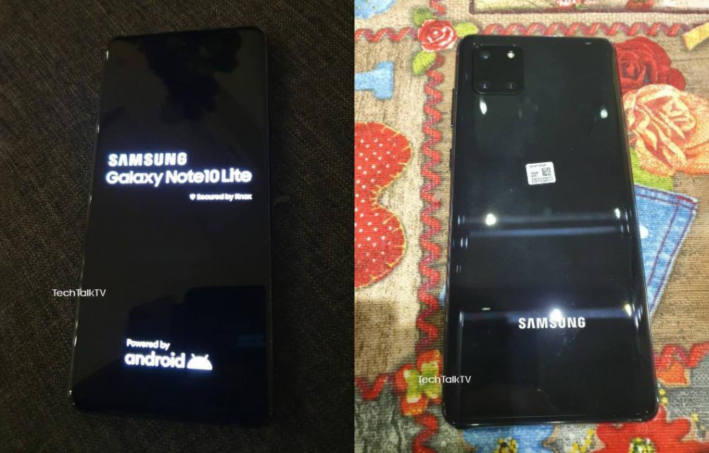 Samsung Galaxy Note 10 Lite, Samsung Galaxy Note 10 Lite: Live φωτογραφίες αποκαλύπτουν τον σχεδιασμό