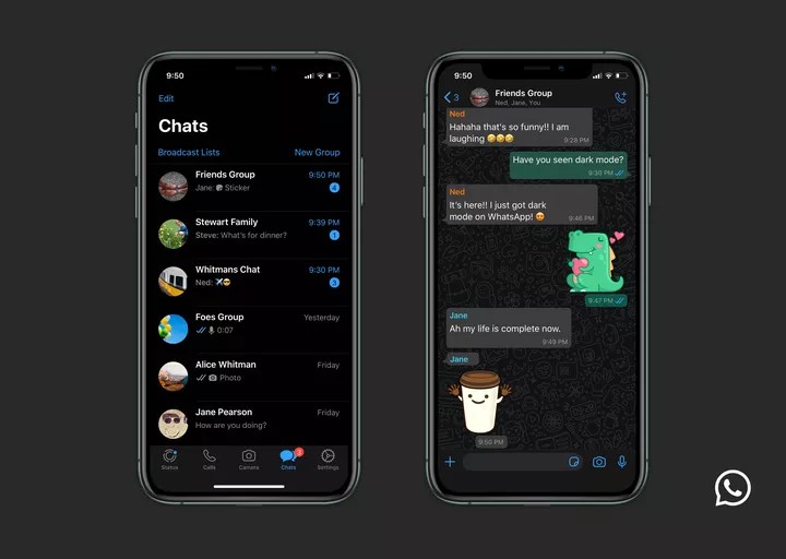 , WhatsApp: Διάθεσιμο το Dark Mode για iOS και Android