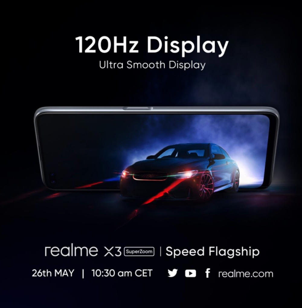 , Realme X3 SuperZoom: Έρχεται με zoom 60x, Snapdragon 855+ και οθόνη 120Hz