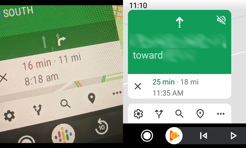 Android Auto, Android Auto: Ανανεώθηκαν τα εικονίδια πλοήγηση στην εφαρμογή Google Maps