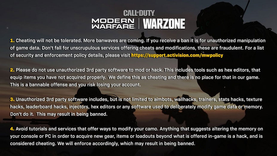 , Έρχονται περισσότερα bans στα Call of Duty: Warzone και Modern Warfare